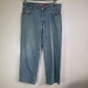 Levis Jeans 550 Light Wash High Rise Relaxed Tapered Leg Size 34X28